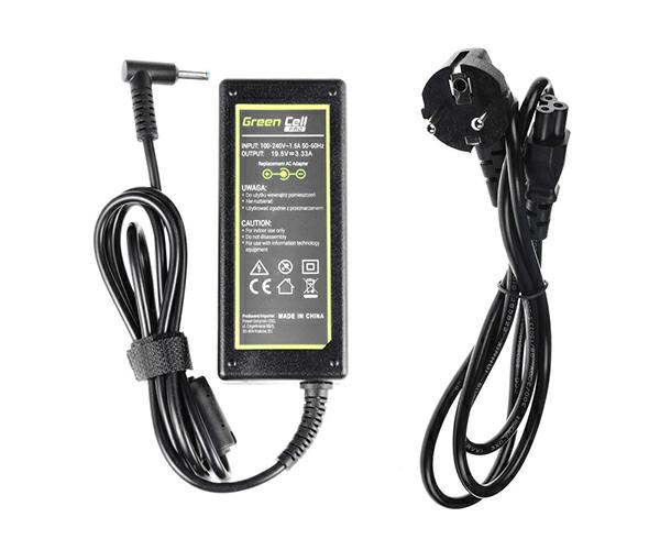 Cargador para portátil HP 65W 19.5V 3.33A 4.5 mm x 3.0 mm pin central Greencell / AD49P - Imagen 4