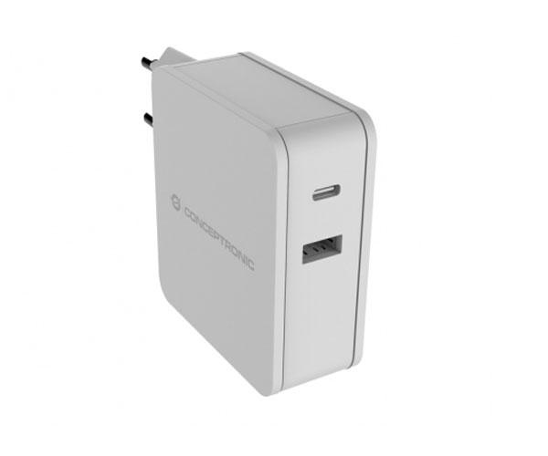 Cargador de red Usb + Type-C / 60w / Blanco / Althea / Conceptronic / ALTHEA02W - Imagen 2
