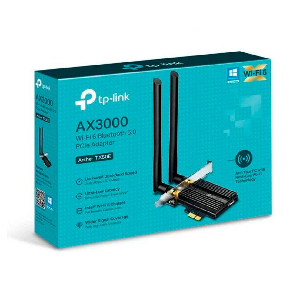 Tarjeta de red PCI-E Wifi 6 / AX3000 Dual Band / Bluetooth 5.0 / 2 Antenas / TP-LINK / ARCHER TX50E - Imagen 2