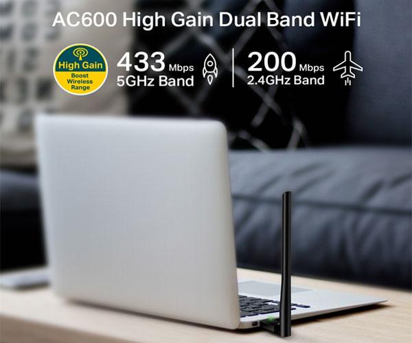 Tarjeta de red USB Wifi Archer T2U Plus Dual Band Ac600 TP-Link - Imagen 3