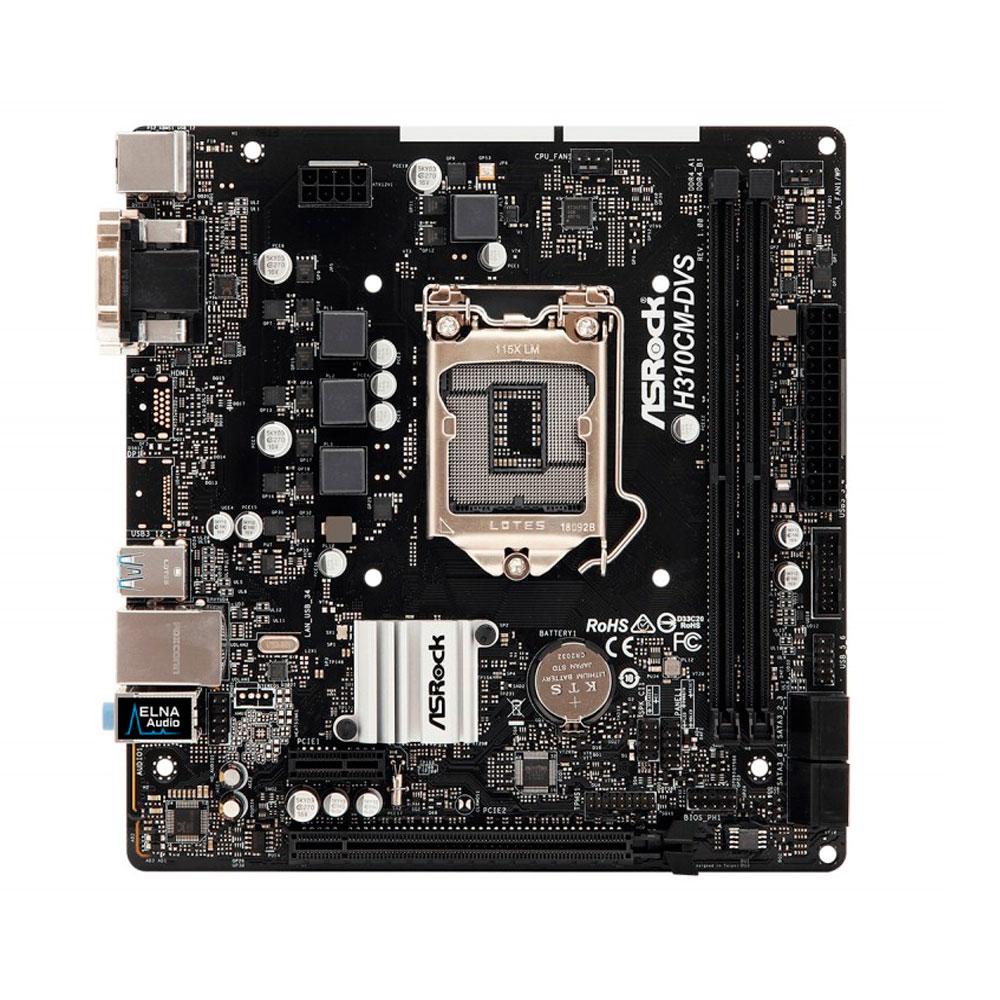 Placa base Asrock H310CM-DVS / Socket 1151 / Micro Atx / 8-9 Gen / 2x DDR4 / Usb 3.1 90-MXB8K0-A0UAYZ - Imagen 2