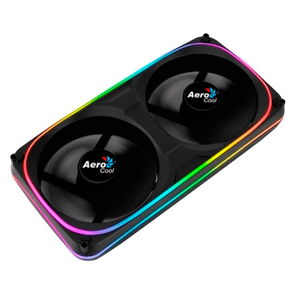 Ventilador interno Gaming Dual 240x120mm Aerocool Astro ARGB / 2x Fan 120mm / Negro - Imagen 2