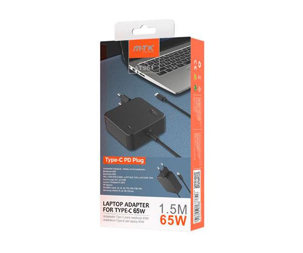 Cargador para portátil universal automático 65W Type-C / AT961 / Mtk - Imagen 3