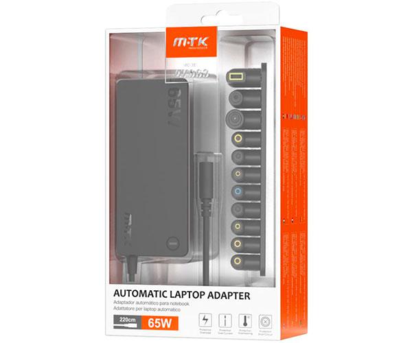 Cargador para portátil universal automático 65W / 11 conectores / 1.2m / AT963 / Mtk - Imagen 2