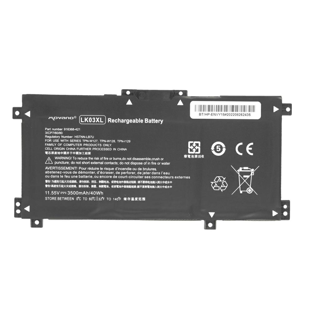 Batería compatible para portátil HP LK03XL 11.55V 3500mAh Movano - Imagen 5