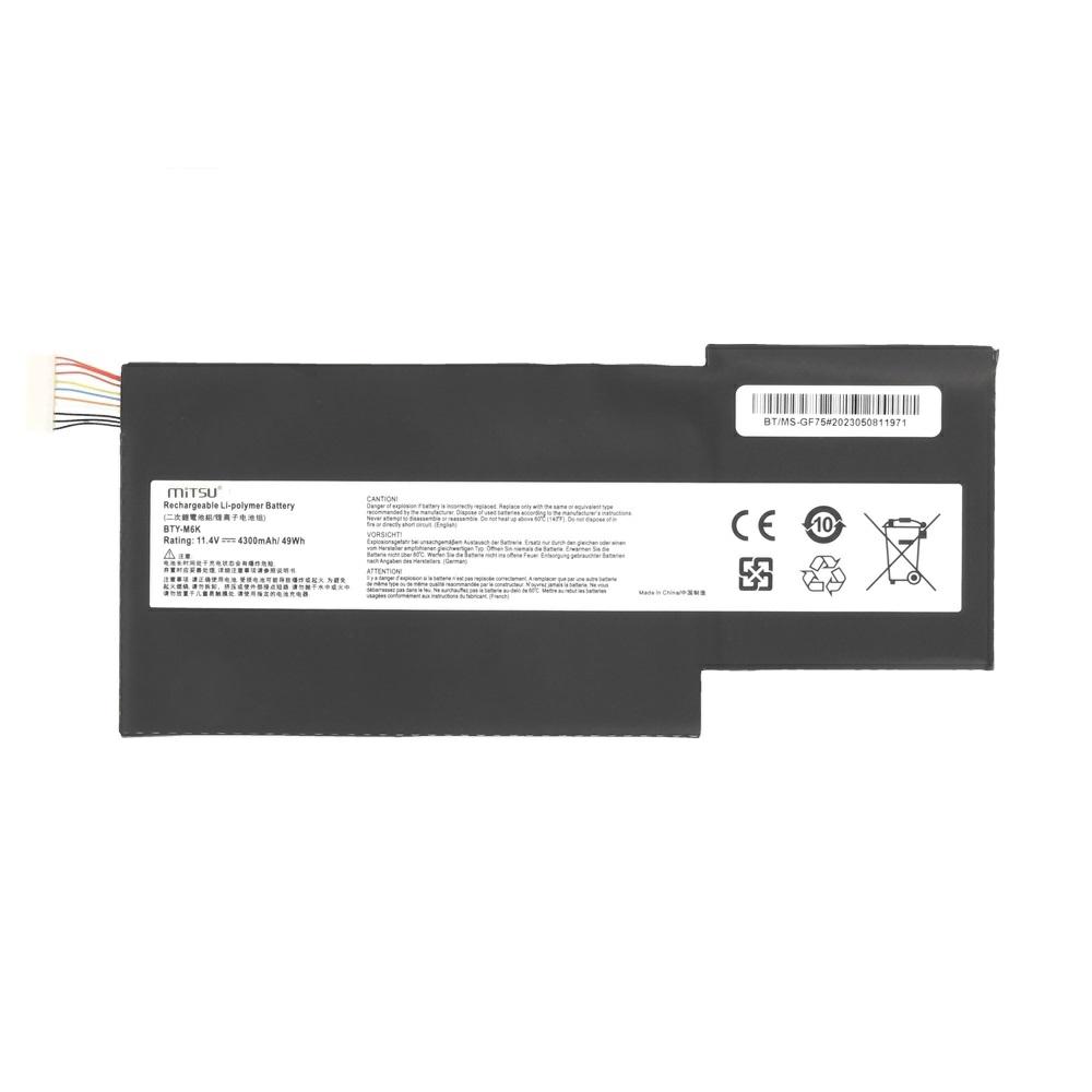 Batería compatible para portátil MSI BTY-M6K 11.4V 4300mAh Mitsu - Imagen 4