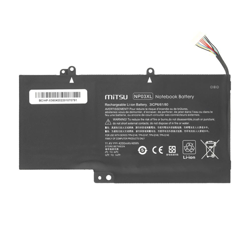 Batería compatible para portátil HP NP03XL 11.4V 4200 mAh Mitsu - Imagen 5