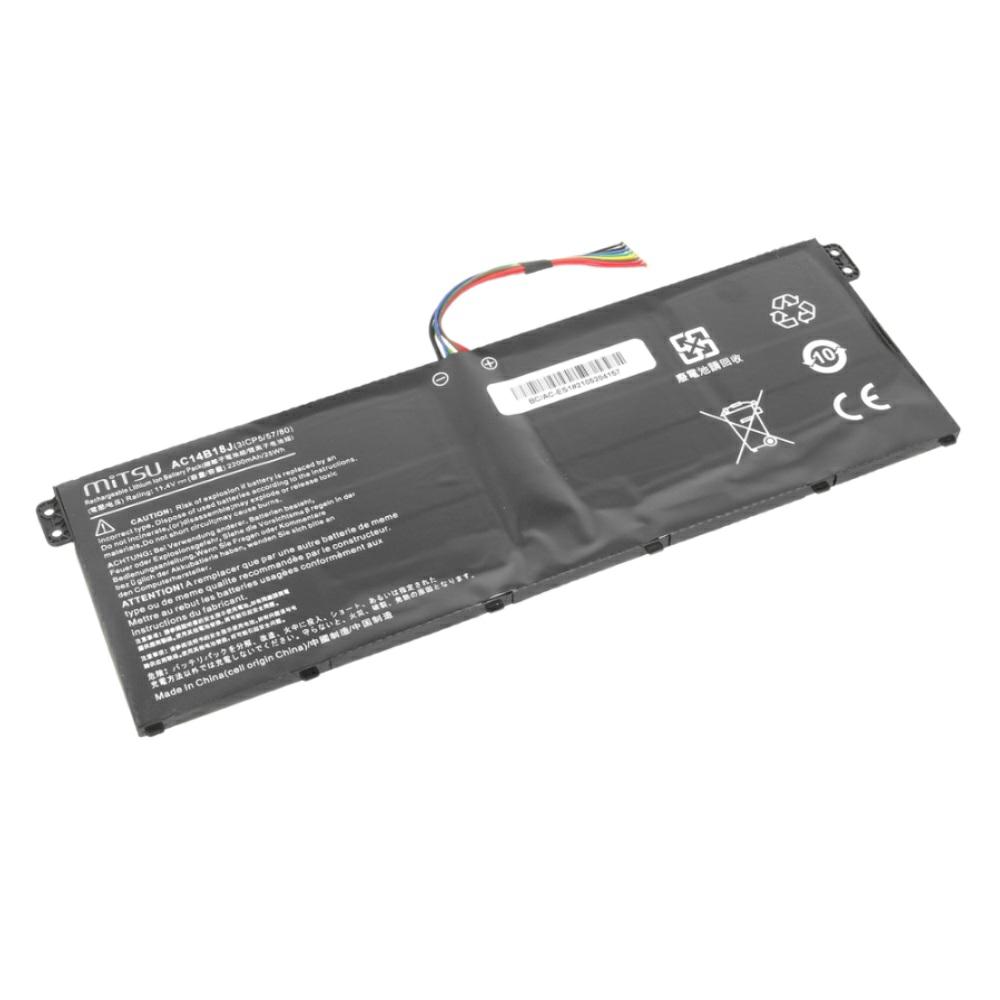 Batería compatible para portátil ACER AC14B18J 11.4V 2200 mAh Mitsu - Imagen 2
