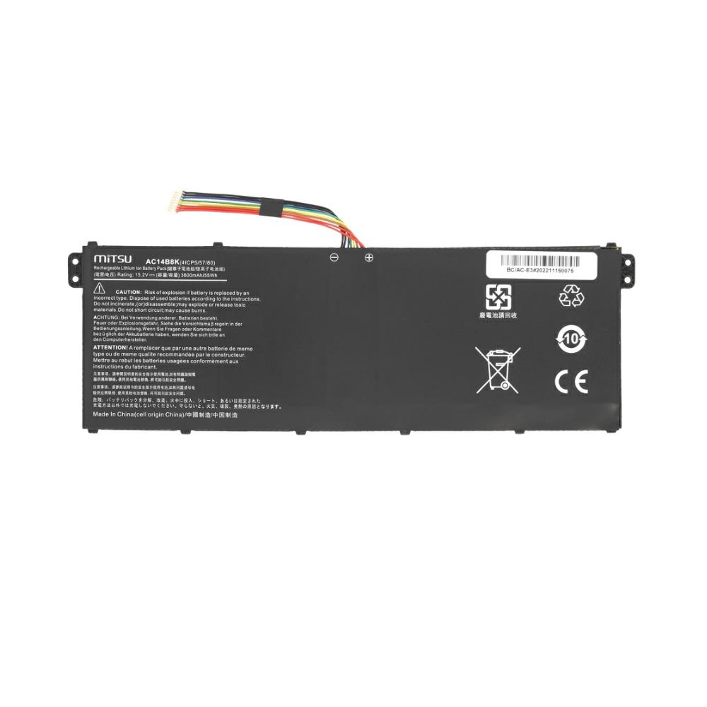 Batería compatible para portátil ACER AC14B8K 15.2V 3600mAh Mitsu - Imagen 5