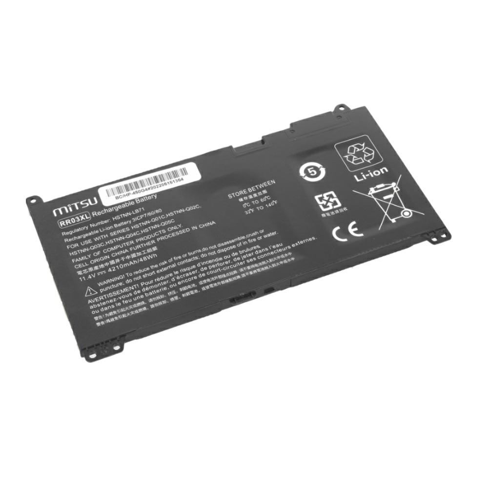 Batería compatible para portátil HP RR03XL 11.4V 4210mAh Mitsu - Imagen 2