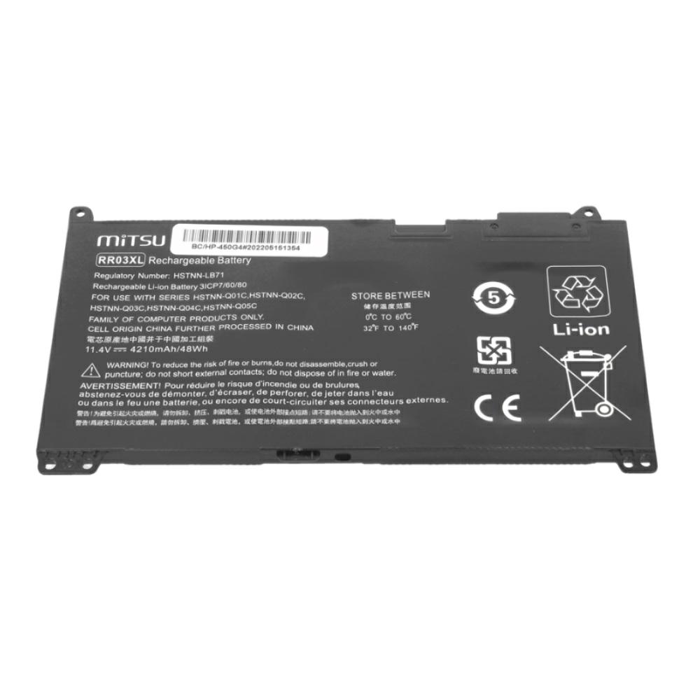 Batería compatible para portátil HP RR03XL 11.4V 4210mAh Mitsu - Imagen 3