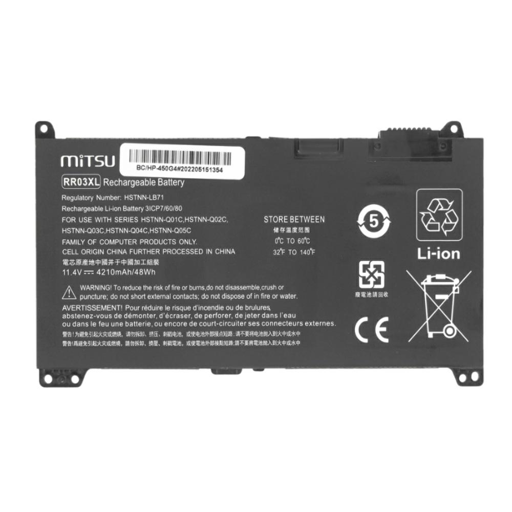 Batería compatible para portátil HP RR03XL 11.4V 4210mAh Mitsu - Imagen 5