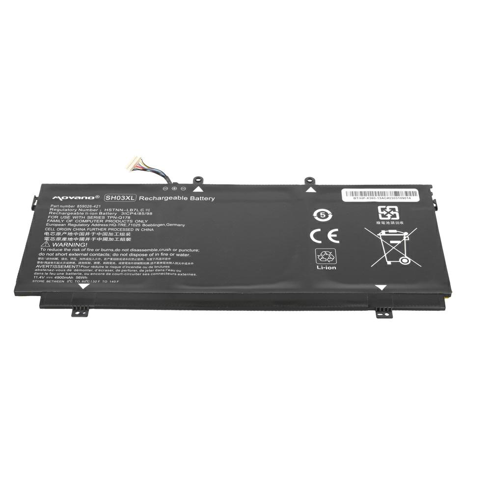 Batería compatible para portátil HP SH03XL 11.4V 4900mAh Movano - Imagen 3