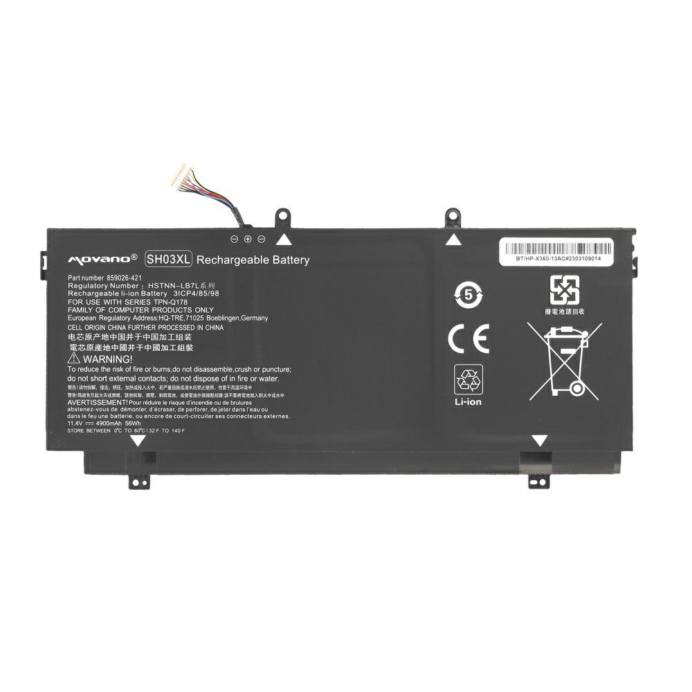 Batería compatible para portátil HP SH03XL 11.4V 4900mAh Movano - Imagen 5