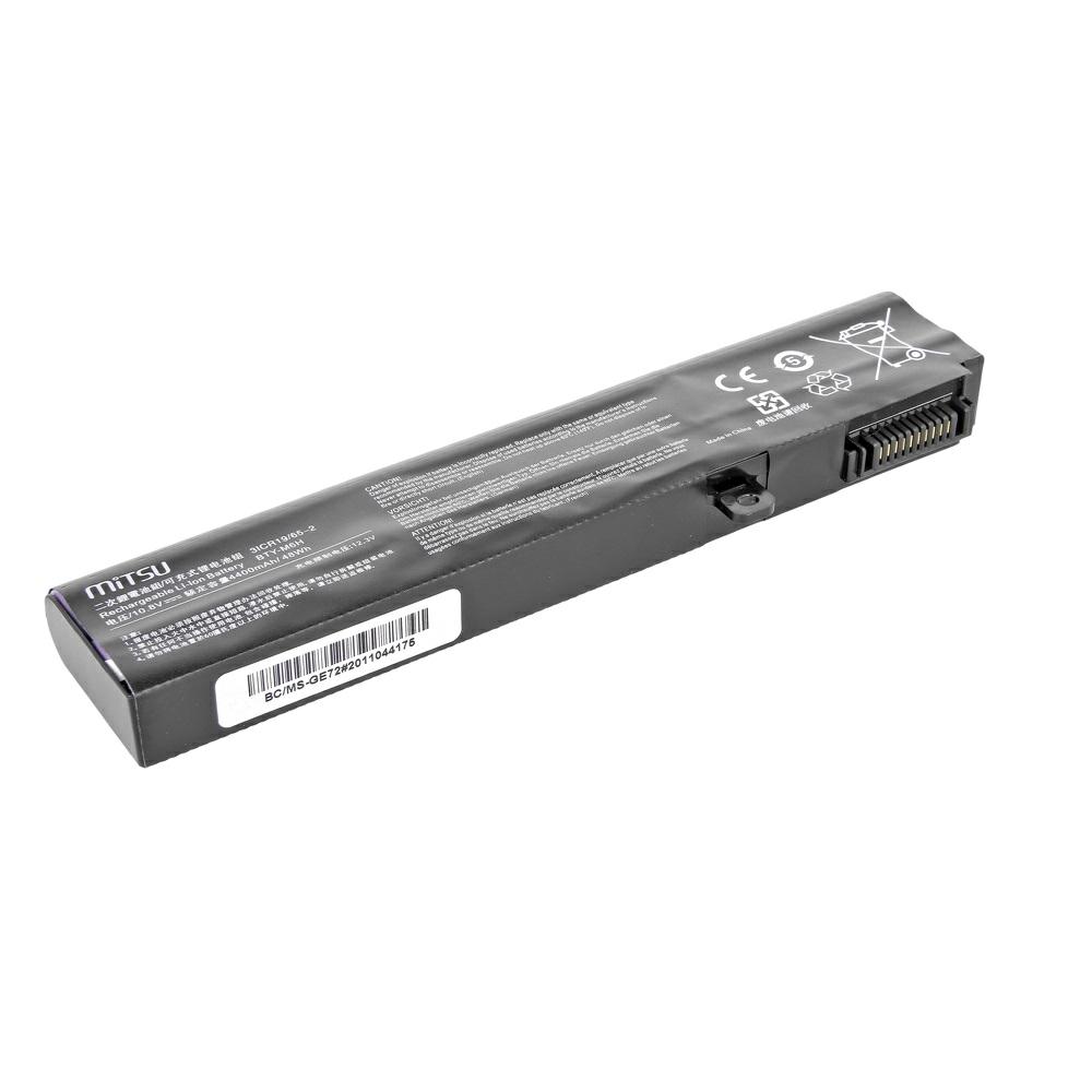 Batería compatible para portátil MSI BTY-M6H 10.8V 4400mAh Mitsu - Imagen 2