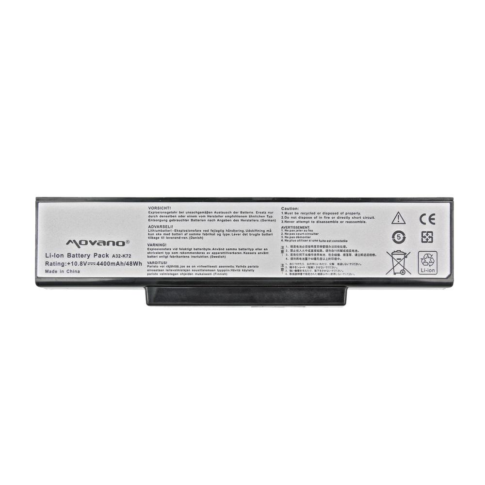 Batería compatible para portátil ASUS A32-K72 10.8V 4400mAh Movano - Imagen 5