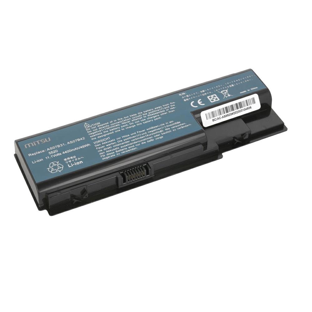 Batería compatible para portátil ACER AS07B31 11.1V 4400mAh Mitsu - Imagen 2
