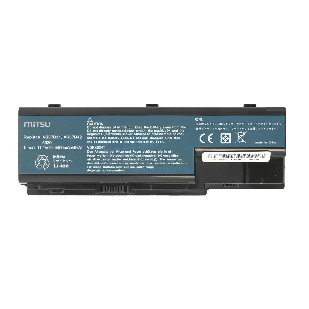 Batería compatible para portátil ACER AS07B31 11.1V 4400mAh Mitsu - Imagen 5