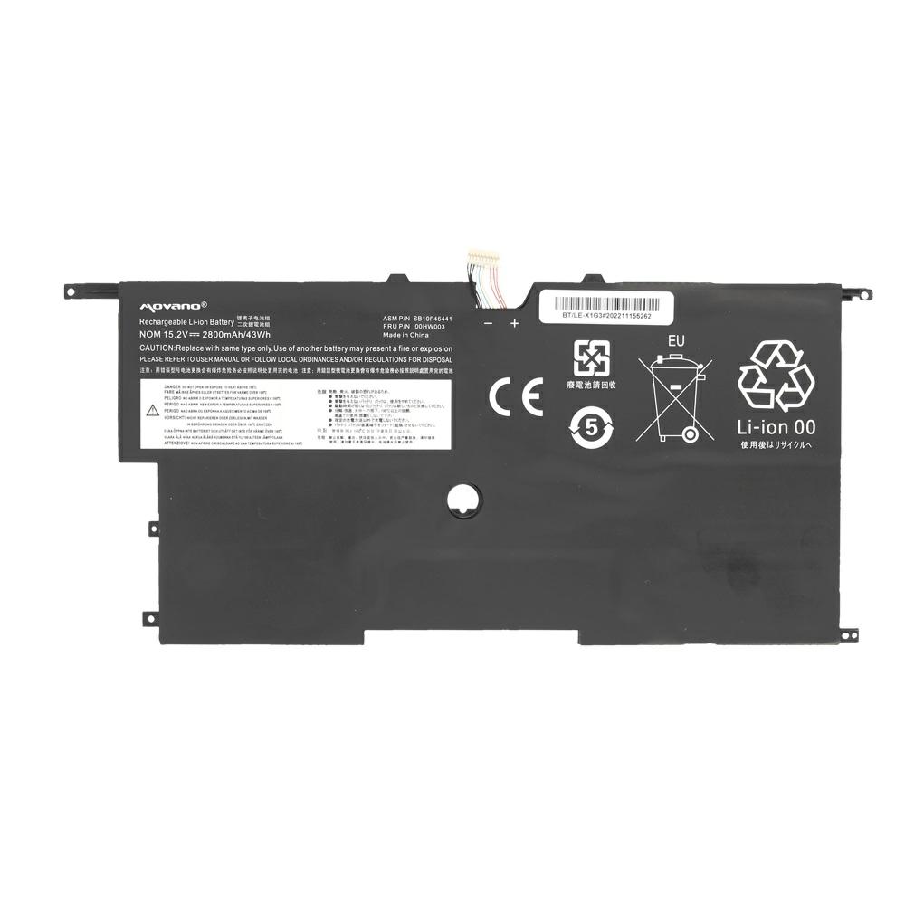 Batería compatible para portátil LENOVO X1 Carbon gen2/3 15.2v 2800 mAh Movano - Imagen 5