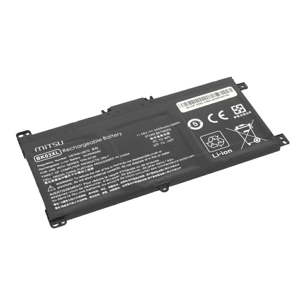 Batería compatible para portátil HP BK03XL 11.55V 3400mAh Mitsu - Imagen 2