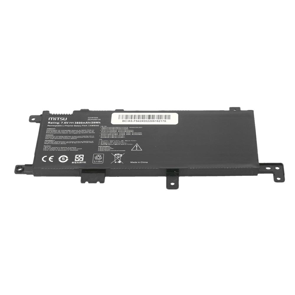 Batería compatible para portátil ASUS C21N1634 7.6V 3800mAh Mitsu - Imagen 3