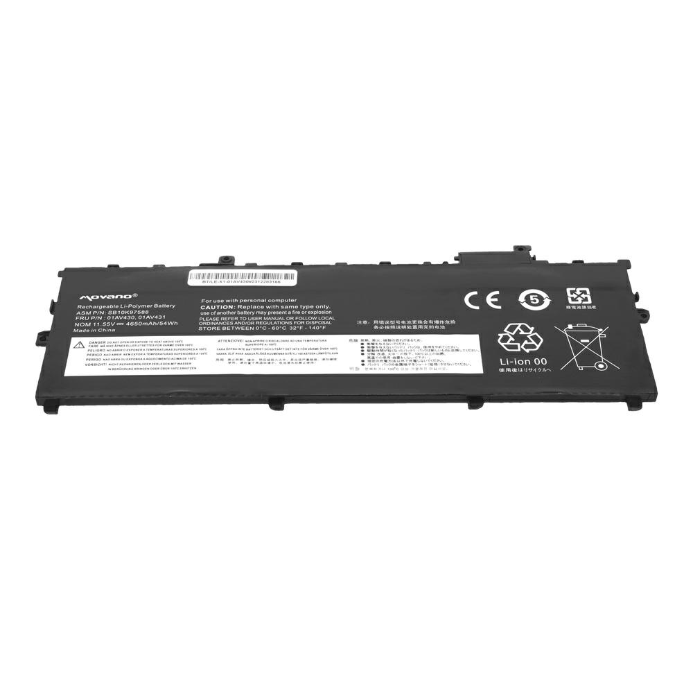 Batería compatible para portátil LENOVO X1 Carbon G6 11.55V 4650 mAh Movano - Imagen 4