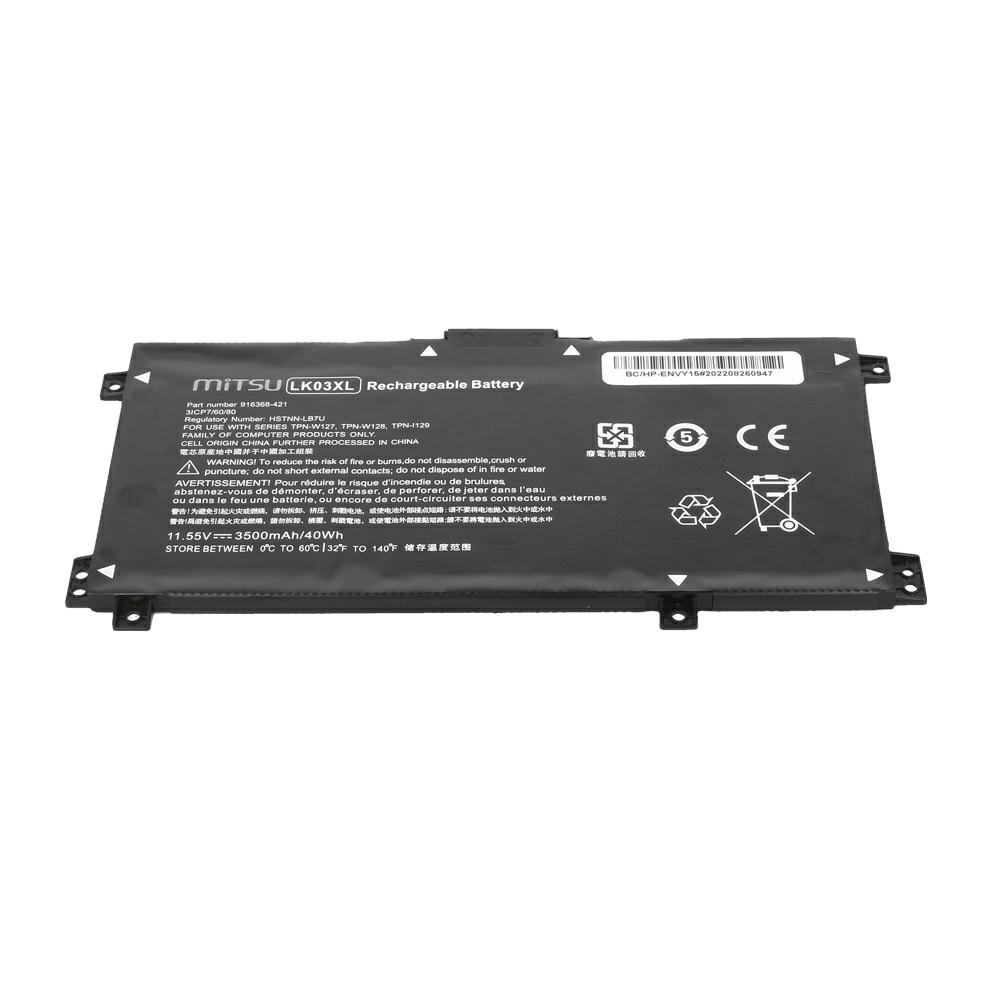 Batería compatible para portátil HP LK03XL 11.55V 3500mAh Mitsu - Imagen 3