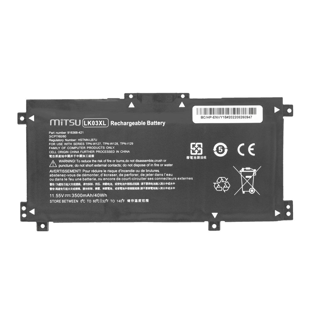 Batería compatible para portátil HP LK03XL 11.55V 3500mAh Mitsu - Imagen 5