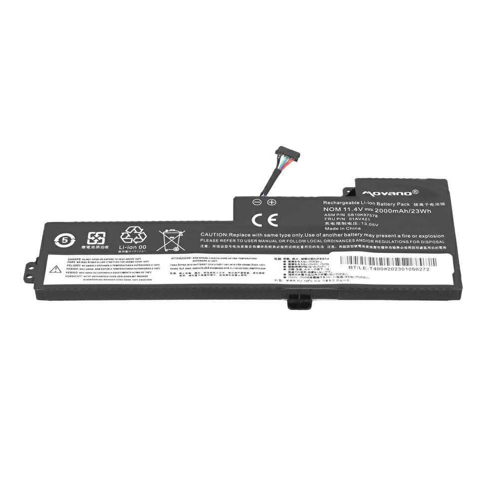 Batería compatible para portátil LENOVO T480 11.4v 2000 mAh Movano - Imagen 3