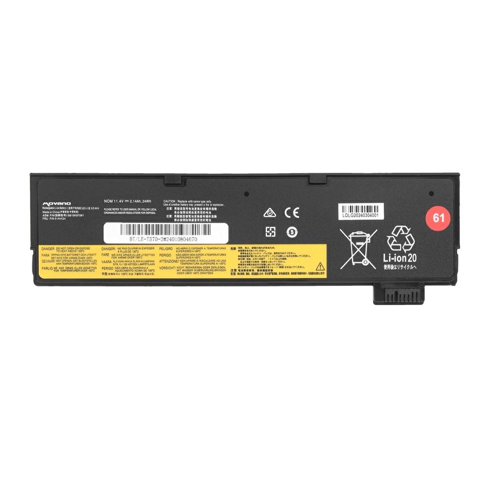 Batería compatible para portátil LENOVO T570 11.4v 2100 mAh Movano - Imagen 5