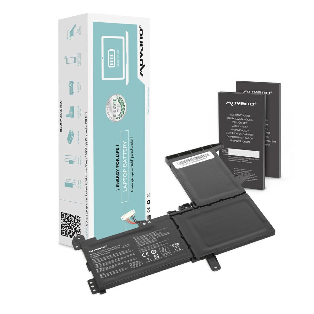 Batería compatible para portátil ASUS B31N1637 11.4V 3600mAh Movano