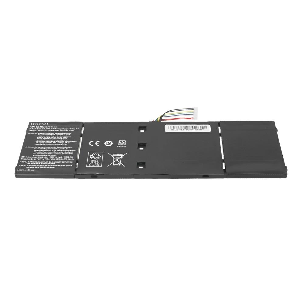 Batería compatible para portátil ACER AP13B3K 15V 3560 mAh Mitsu - Imagen 3