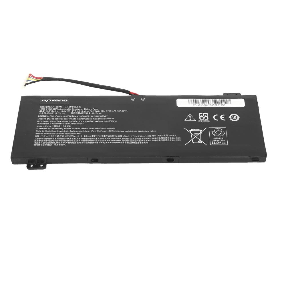 Batería compatible para portátil ACER AP18E7M 15.4V 3815mAh Movano - Imagen 3