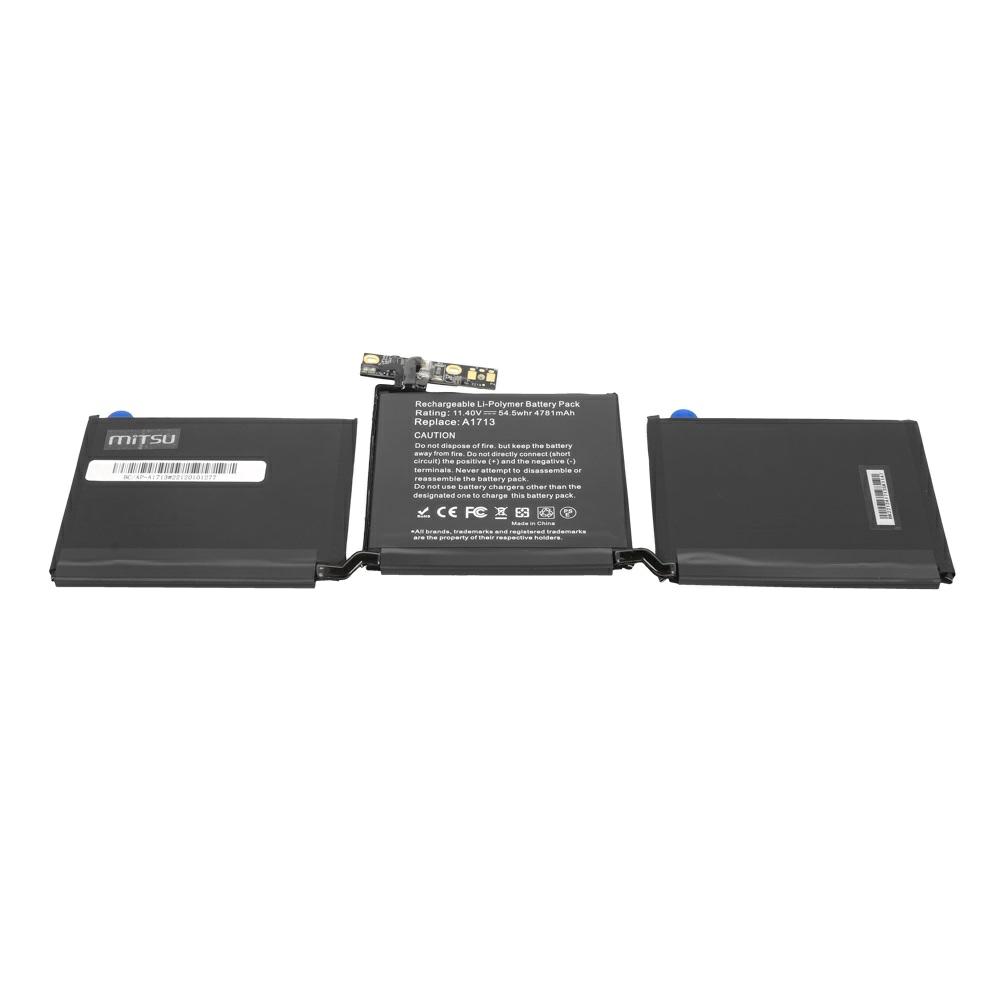 Batería compatible para portátil APPLE A1713, A1708 (Late 2016 / Mid 2017) 11.4V 54.5Wh Mitsu - Imagen 3