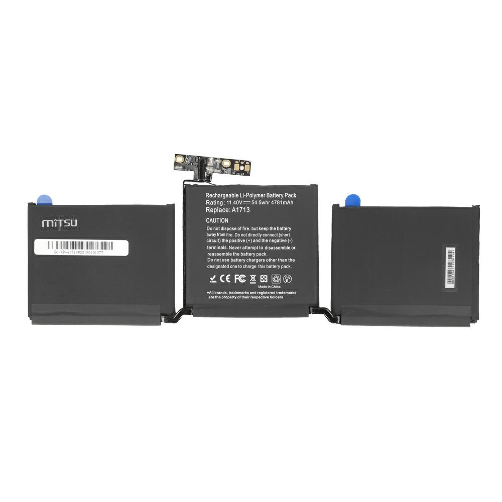 Batería compatible para portátil APPLE A1713, A1708 (Late 2016 / Mid 2017) 11.4V 54.5Wh Mitsu - Imagen 5