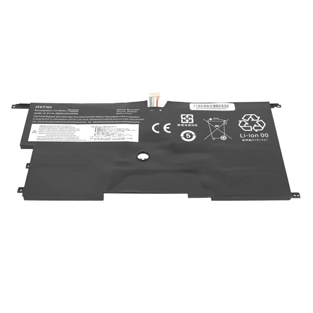 Batería compatible para portátil LENOVO X1 Carbon gen2/3 15.2v 2800 mAh Mitsu - Imagen 3