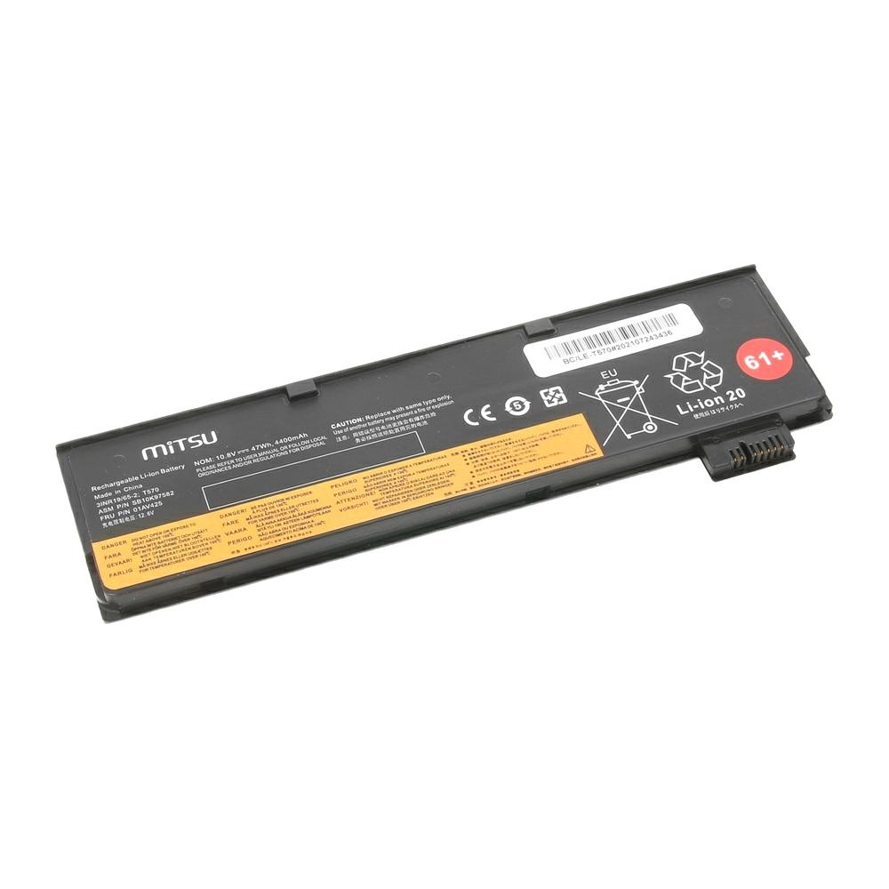 Batería compatible para portátil LENOVO T470 / T570 10.8v 4400 mAh Mitsu - Imagen 2
