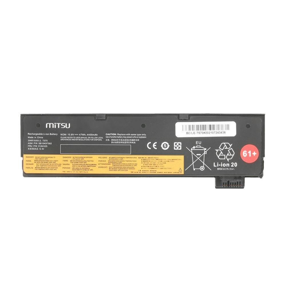 Batería compatible para portátil LENOVO T470 / T570 10.8v 4400 mAh Mitsu - Imagen 4