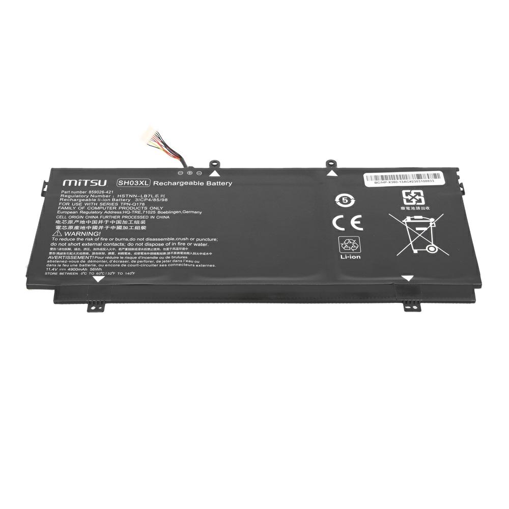Batería compatible para portátil HP SH03XL 11.4V 4900mAh Mitsu - Imagen 3