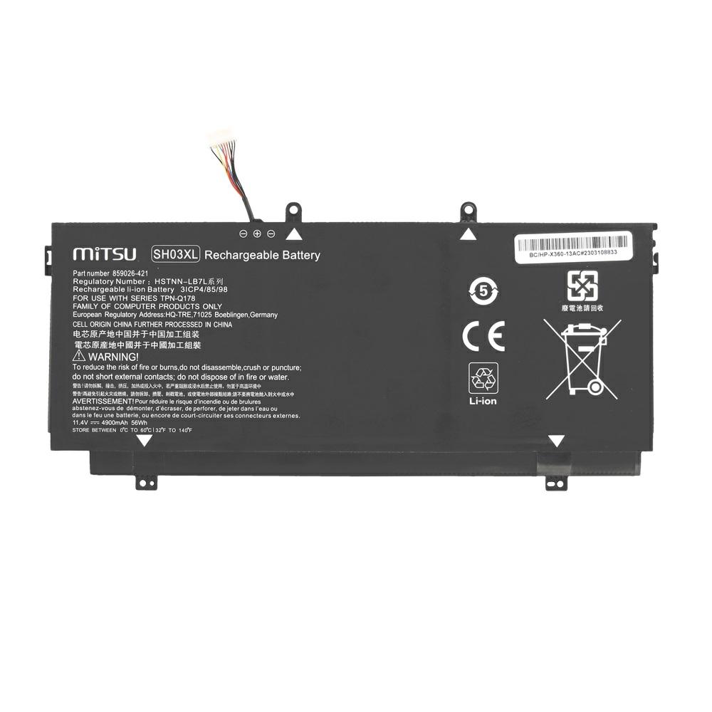 Batería compatible para portátil HP SH03XL 11.4V 4900mAh Mitsu - Imagen 5