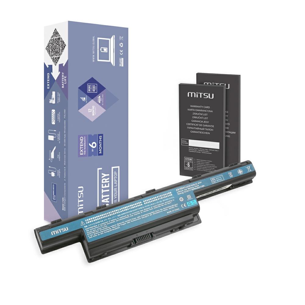 Batería compatible para portátil ACER AS10D51 10.8 6600 mAh Mitsu