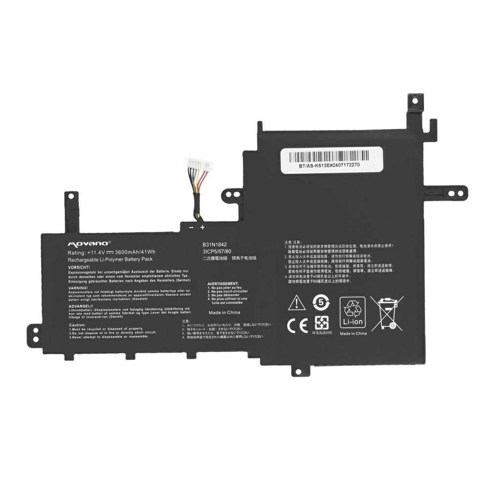 Batería compatible para portátil ASUS B31N1842 11.4V 3600mAh Movano - Imagen 5