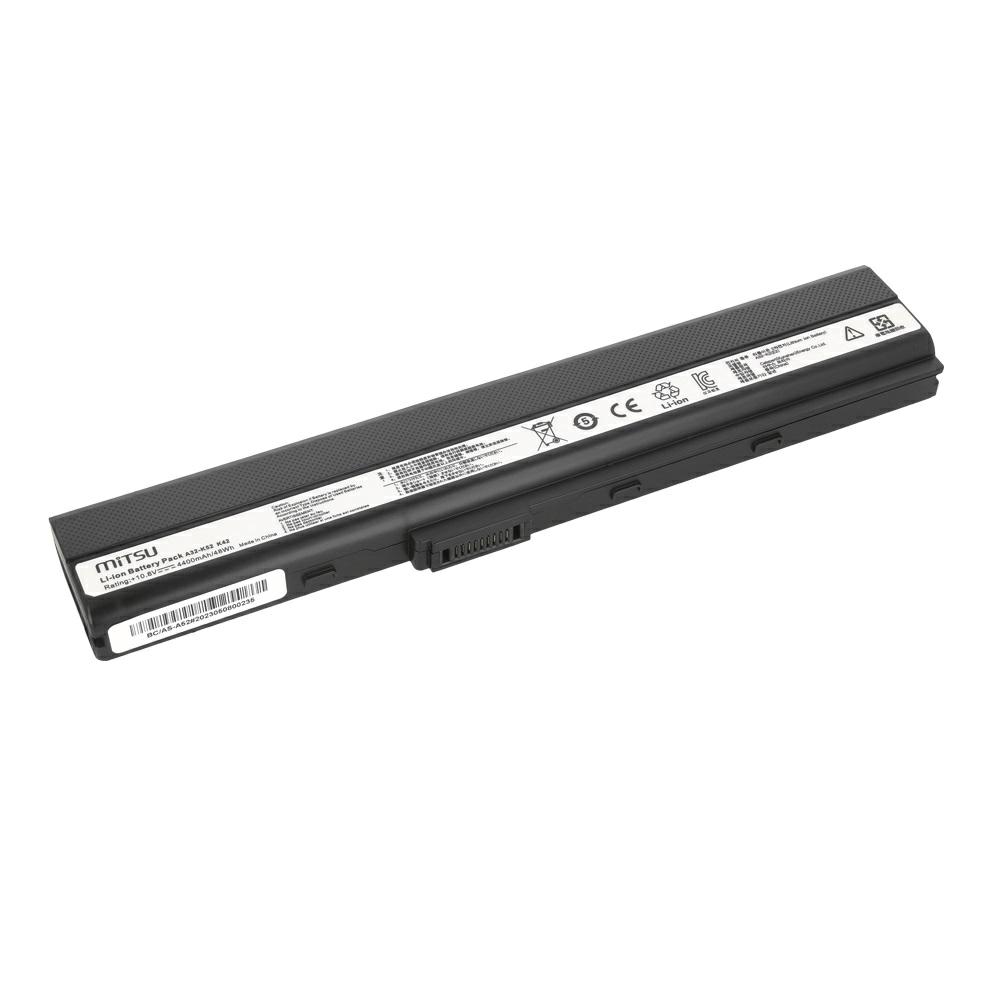 Batería compatible para portátil ASUS A32-K42 10.8V 4400mAh Mitsu - Imagen 2