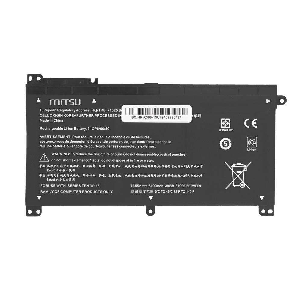 Batería compatible para portátil HP BI03XL 11.55V 3400mAh Mitsu - Imagen 5