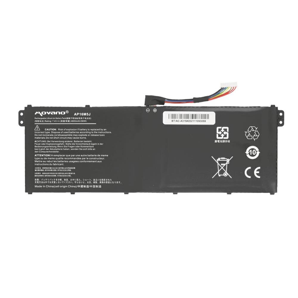 Batería compatible para portátil ACER AP16M5J 7.4V 4800 mAh Movano - Imagen 5