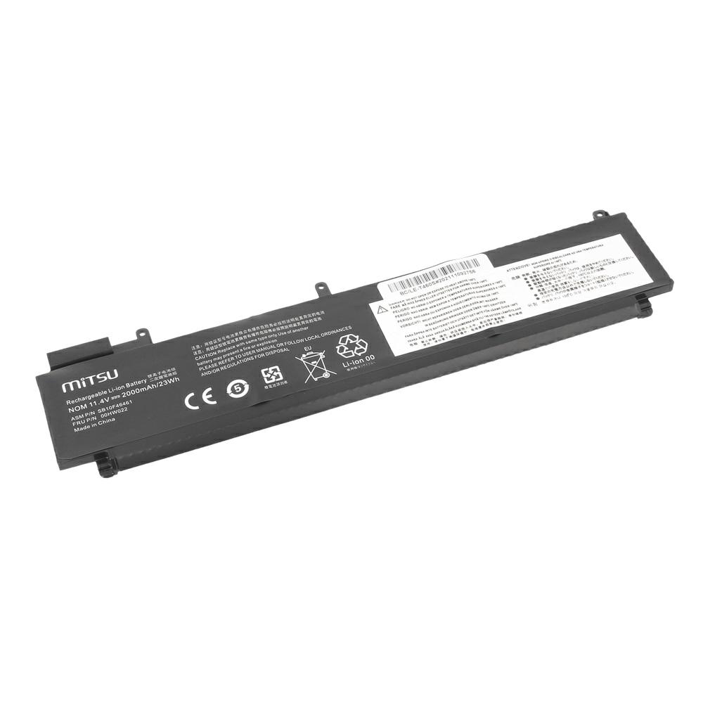 Batería compatible para portátil LENOVO T460S / T470S 11.4v 2000 mAh Mitsu - Imagen 2