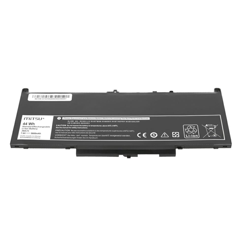 Batería compatible para portátil DELL Latitude E7270 7.6V 5800mAh Mitsu - Imagen 3