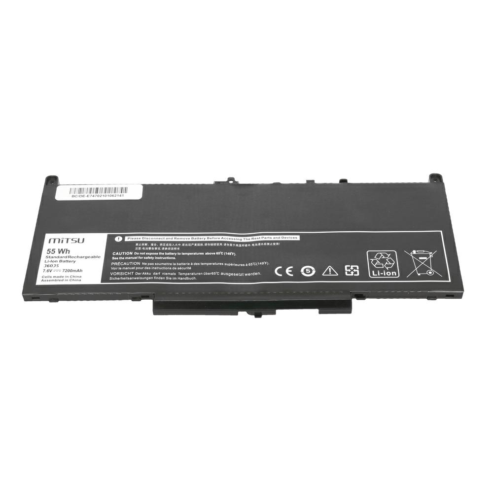 Batería compatible para portátil DELL Latitude E7270 7.6V 7200mAh Mitsu - Imagen 3