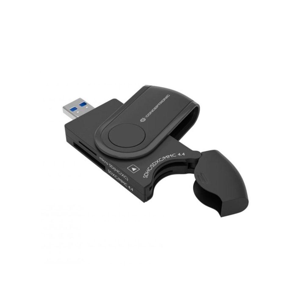 Lector Externo Multitarjeta 4 en 1 Conceptronic / USB 3.0 Bian / Negro / BIAN04B