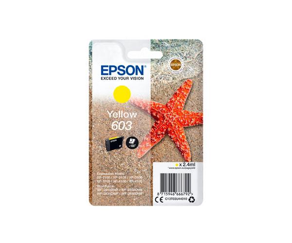 Tinta Original Epson 603 Amarillo Xp-2100 / Xp-3100 / Wf-2830dwf